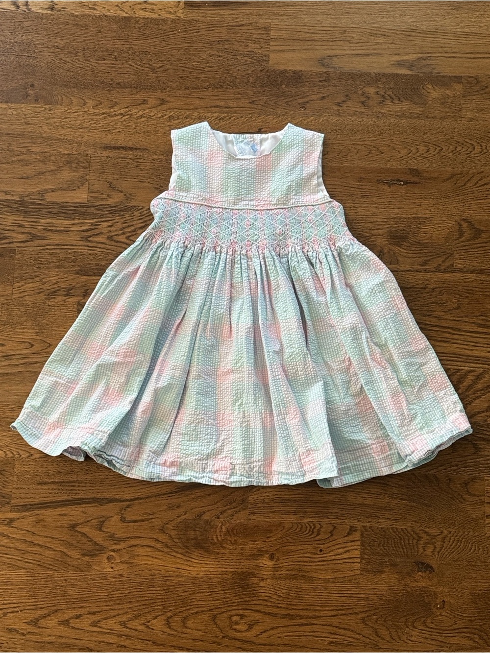 Little English Smocked Hollis Dress-Palm Beach Plaid